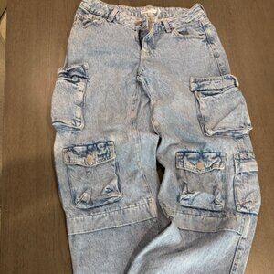 Garage Cargo Style Denim Jeans